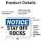 Signmission Stay Off Rocks, 14 in W x Rectangle, Vinyl Decal OS-2PACK-NS-D-1014-L-18437 - alternate 4